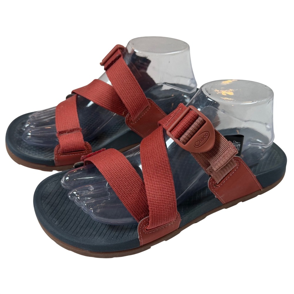 Chaco Lowdown Slide Sandals Rust Red Mens 9 Sport Travel Lightweight JCH107153